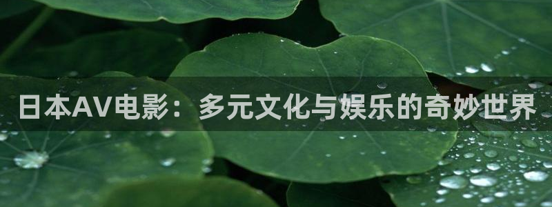 超碰碰人人爱：日本AV电影：多元文化与娱乐的奇妙世界